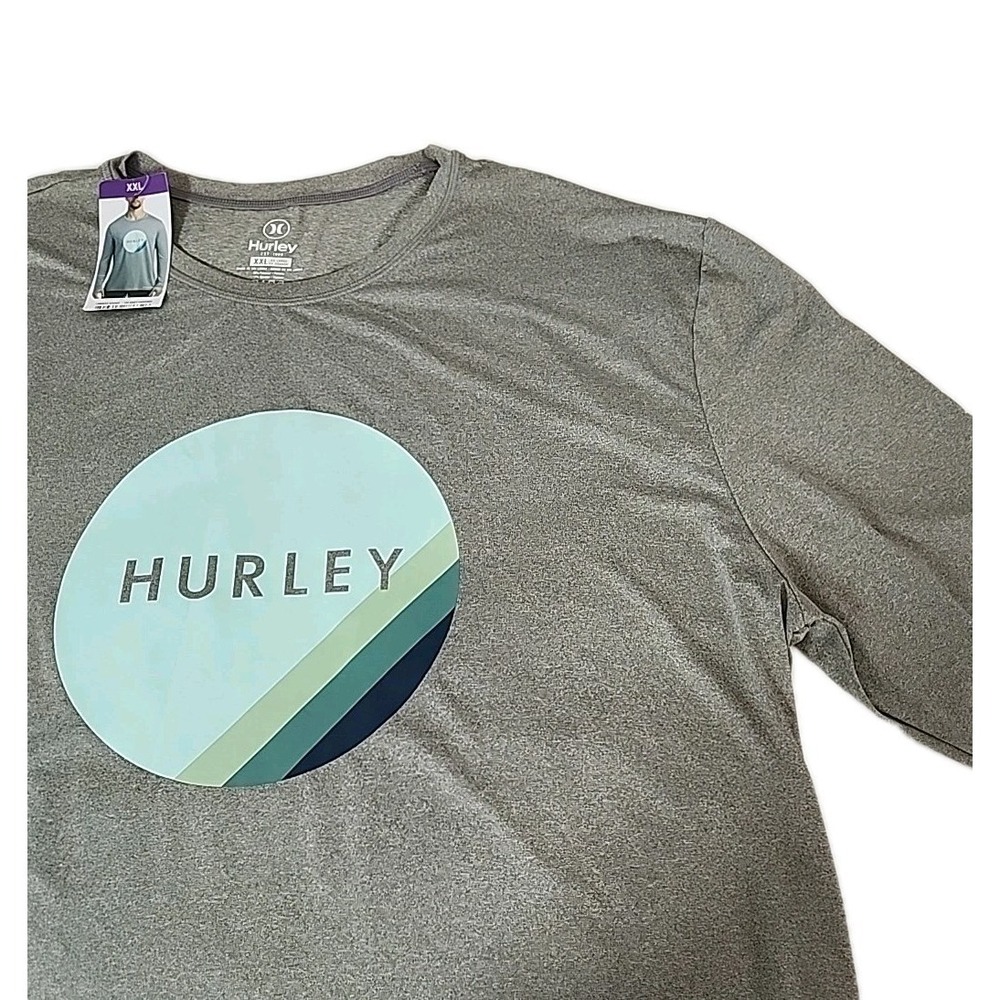 New Hurley Men's 2XL Long Sleeve Rash Guard Surf Fish Swim UPF +50 Quick-Dry NWT